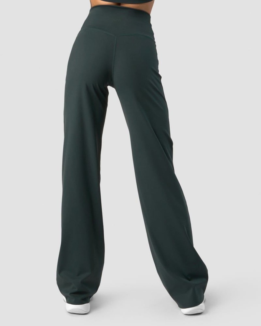 Damer ICIW Joggingbukser | Nimble Straight Leg Pants Dark Green