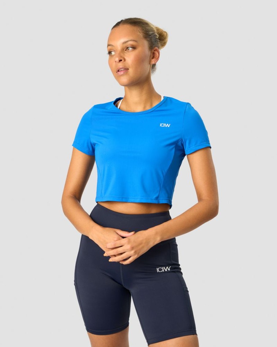 Damer ICIW T-Shirts | Training Cropped T-Shirt Cobalt Blue