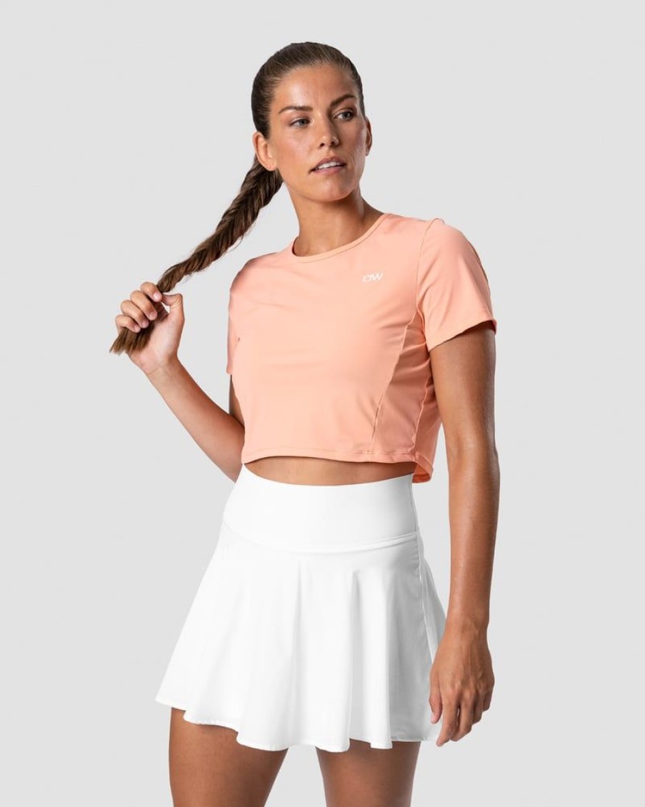 Damer ICIW T-Shirts | Training Cropped T-Shirt Coral