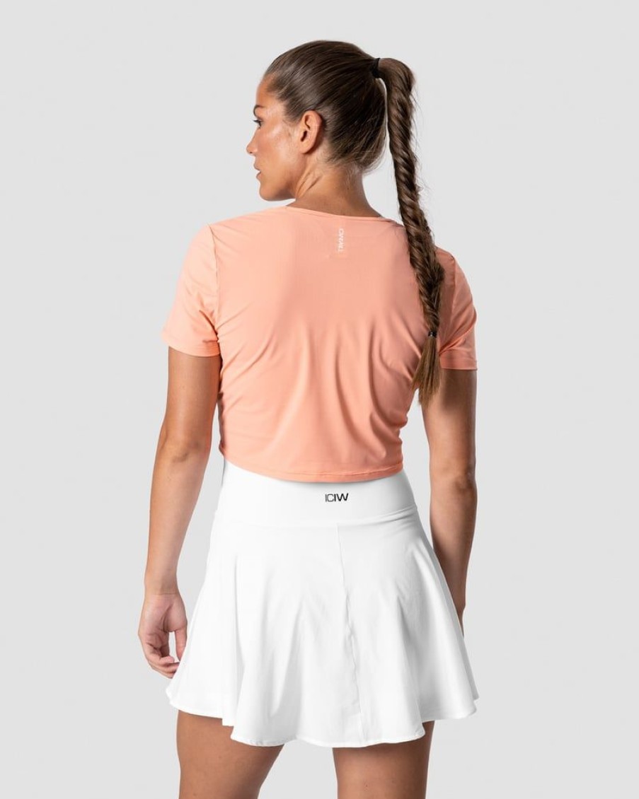 Damer ICIW T-Shirts | Training Cropped T-Shirt Coral