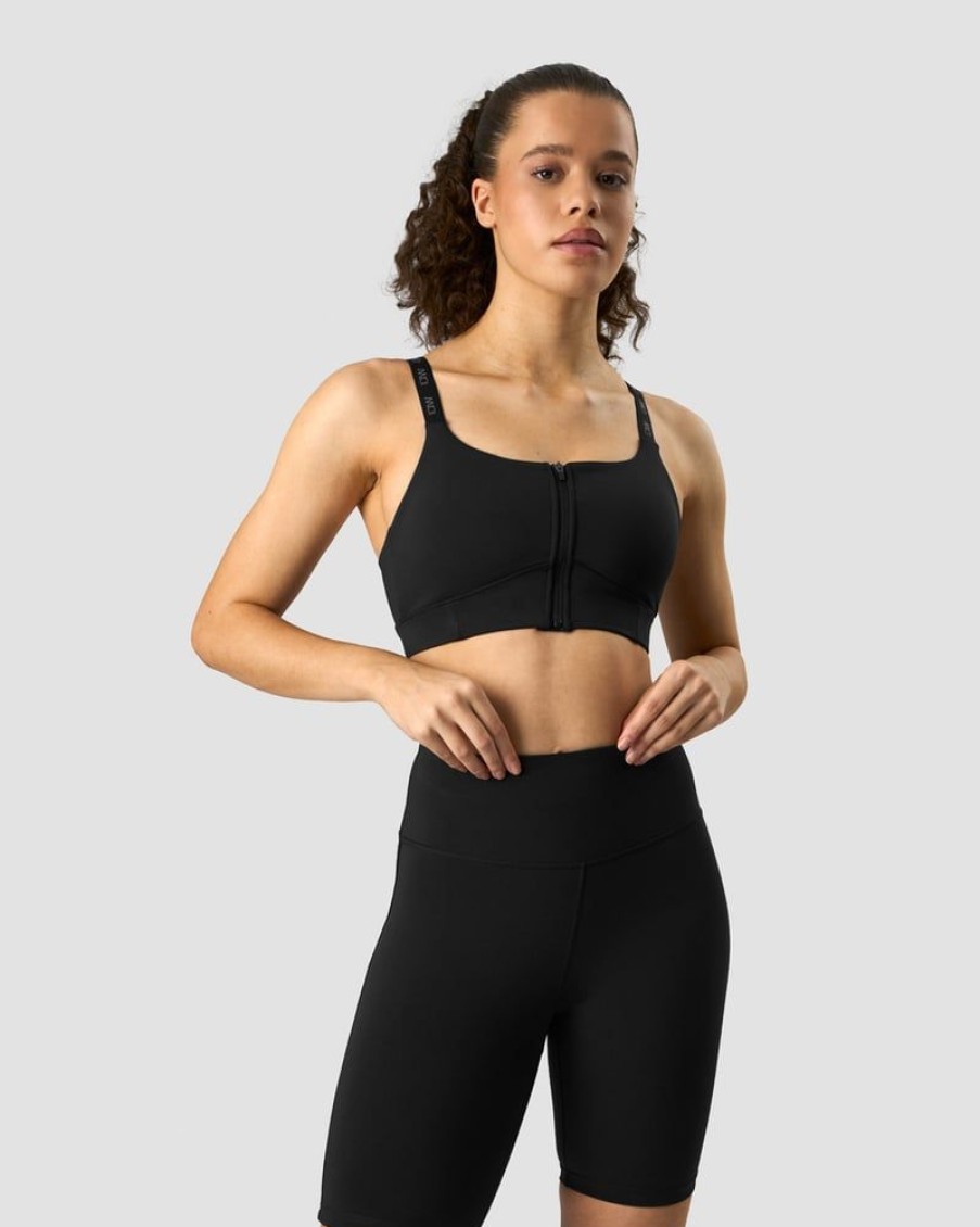 Damer ICIW Sports-Bh'Er | Ultimate Training Zipper Sports Bra Black