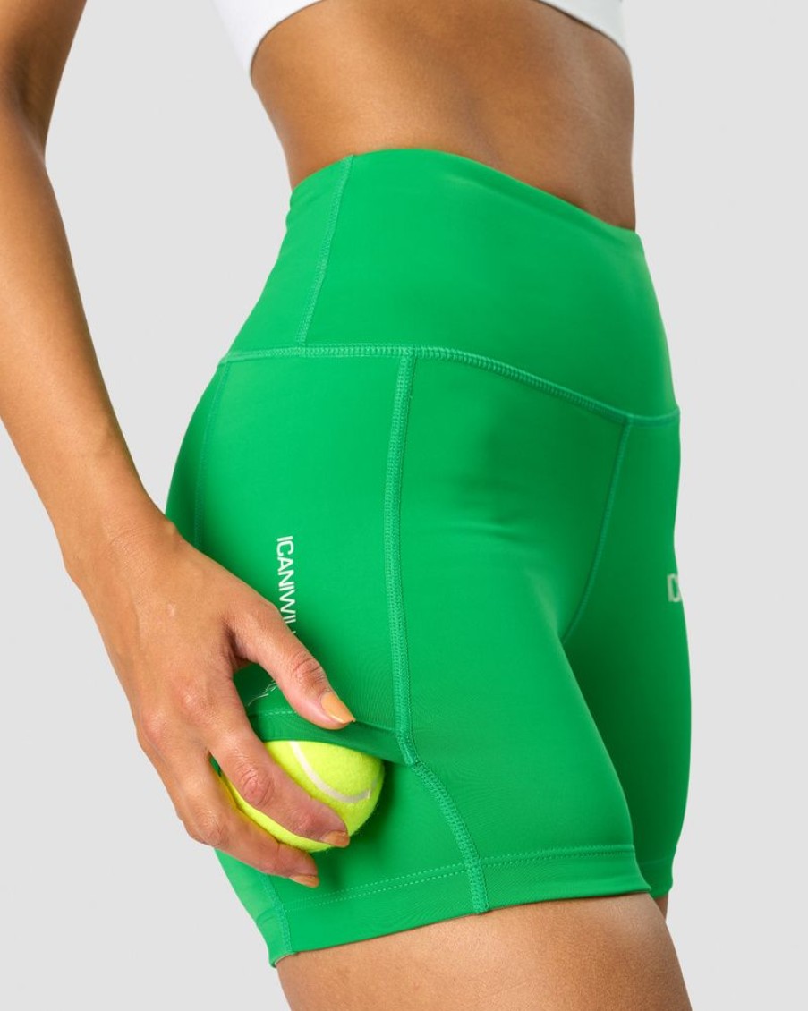 Damer ICIW Shorts | Training Biker Shorts Bright Green