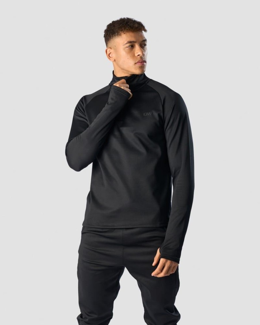 Herrer ICIW Langaermede Trojer | Training Club 1/4 Zip Long Sleeve Black