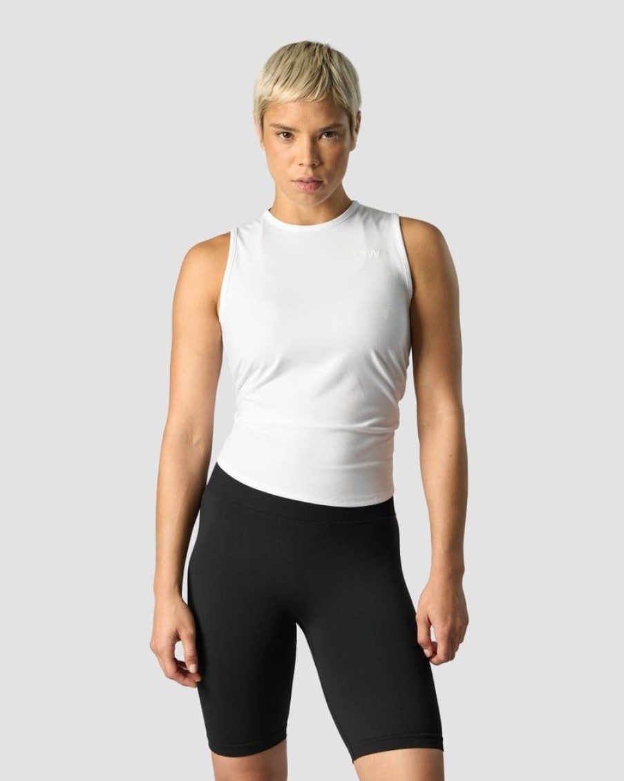 Damer ICIW Tanktops | Empowering Open Back Tank White Wmn