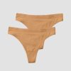 Damer ICIW Seamless Traeningstoj | Everyday Seamless Thong 2-Pack Almond