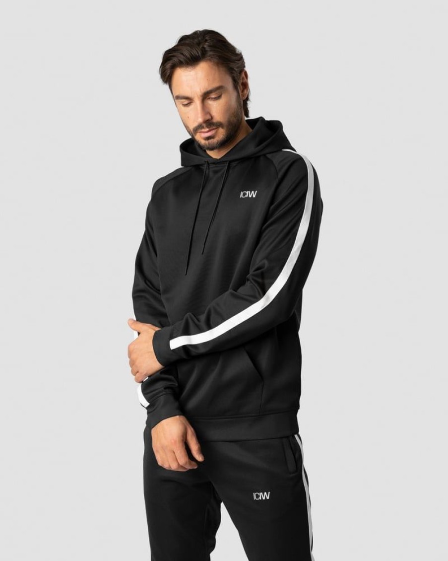 Herrer ICIW Langaermede Trojer | Track Hoodie Black Men