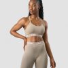 Damer ICIW Sports-Bh'Er | Define Seamless Logo Strappy Sports Bra Taupe