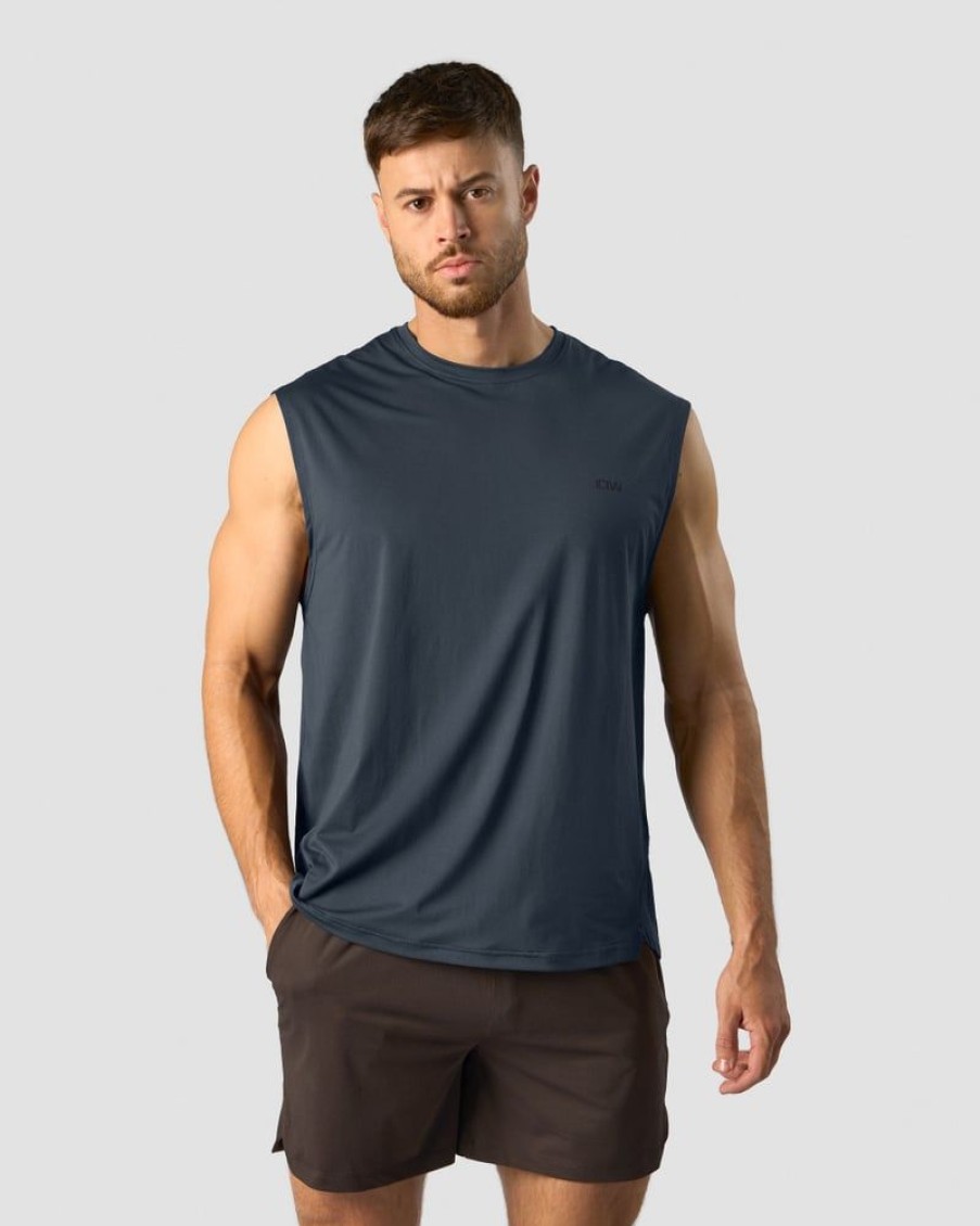 Herrer ICIW T-Shirts | Stride Sleeveless T-Shirt Men Navy