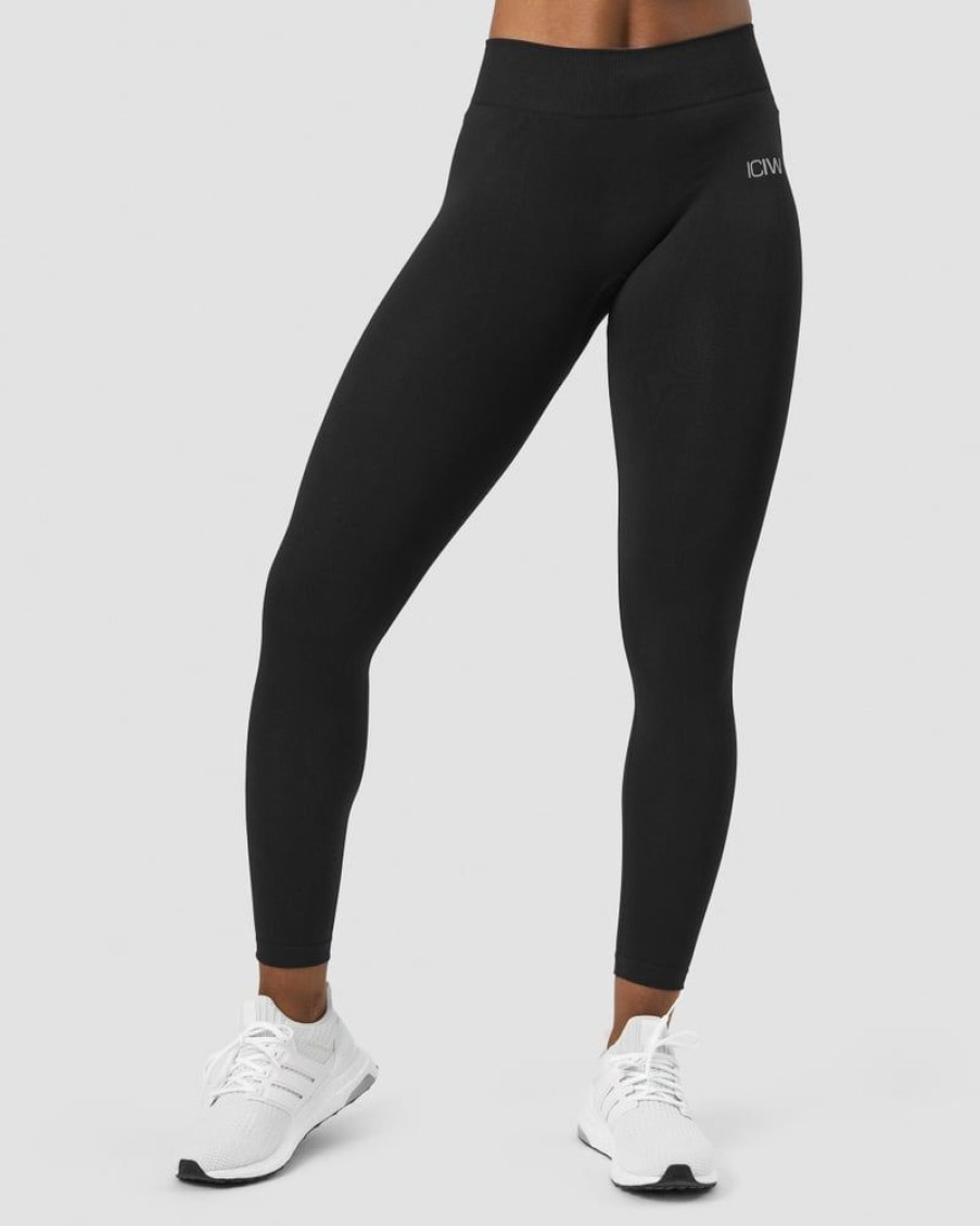 Damer ICIW Tights & Leggings | Define Seamless Tights Mid Waist Black