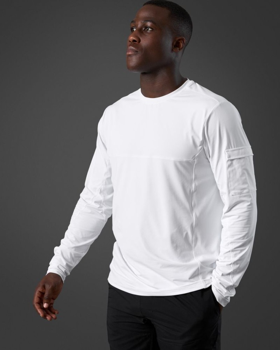 Herrer ICIW Langaermede Trojer | Reboot Long Sleeve Men White