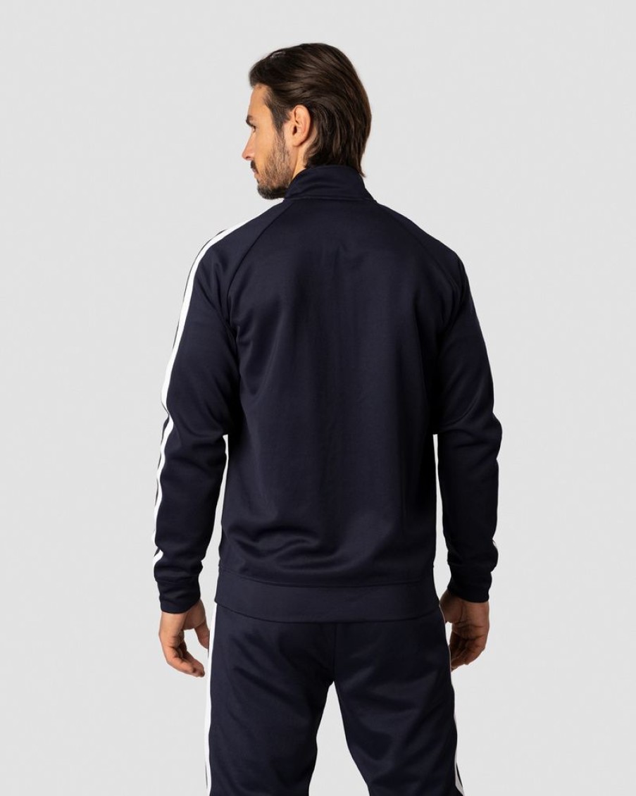 Herrer ICIW Langaermede Trojer | Track Zip Jacket Navy Men