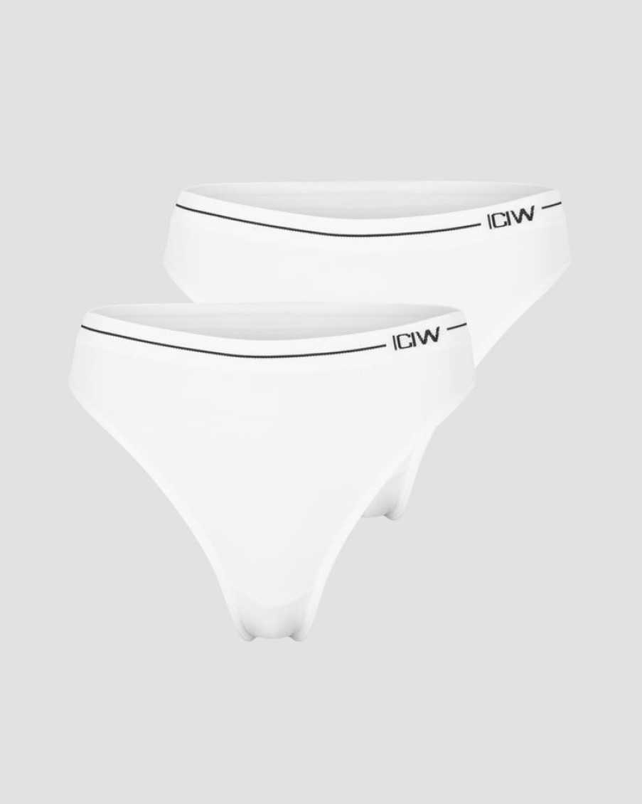 Damer ICIW Seamless Traeningstoj | Everyday Seamless Thong 2-Pack White