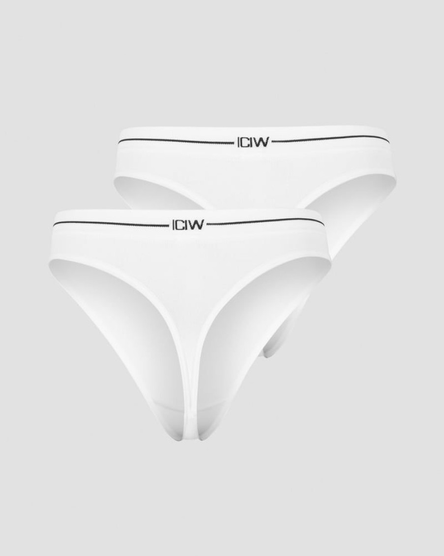 Damer ICIW Seamless Traeningstoj | Everyday Seamless Thong 2-Pack White