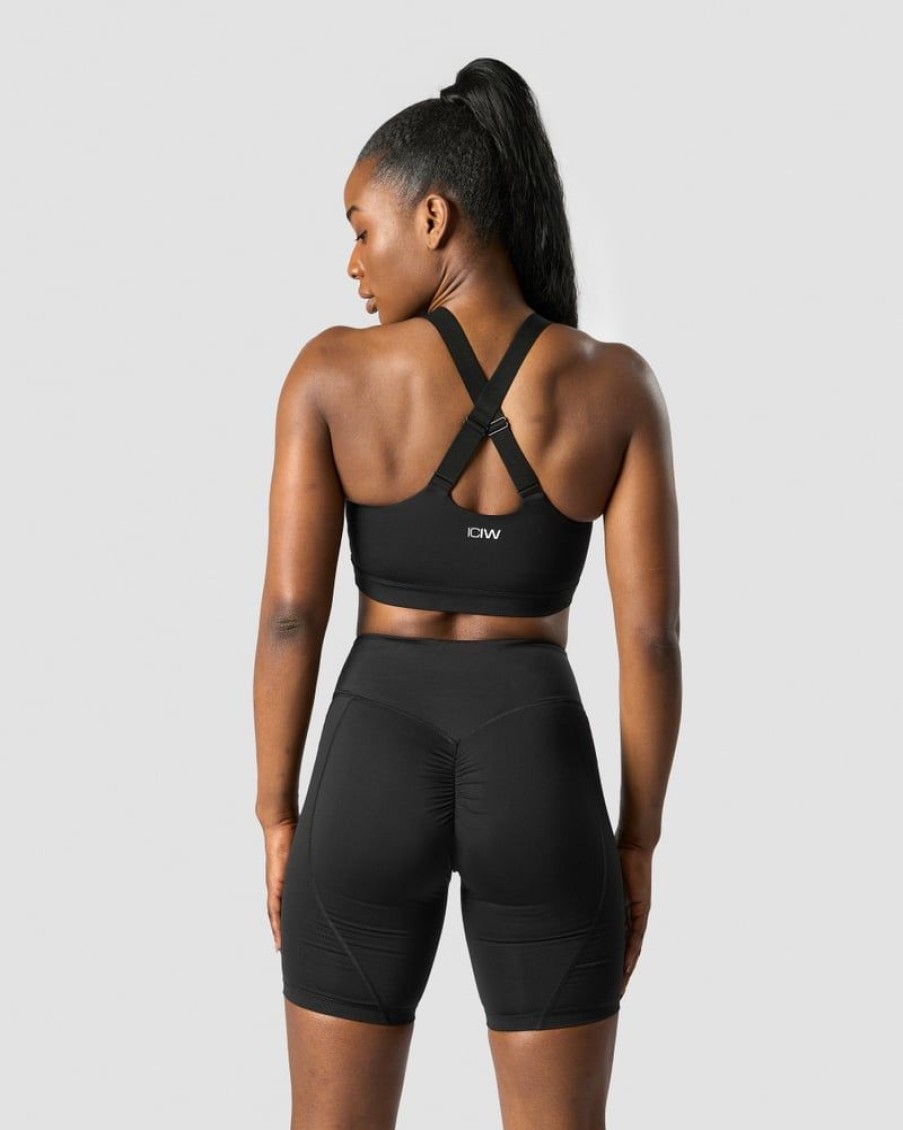 Damer ICIW Sports-Bh'Er | Scrunch Adjustable Sports Bra Black