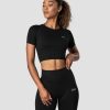 Damer ICIW Seamless Traeningstoj | Define Seamless Cropped T-Shirt Black Wmn