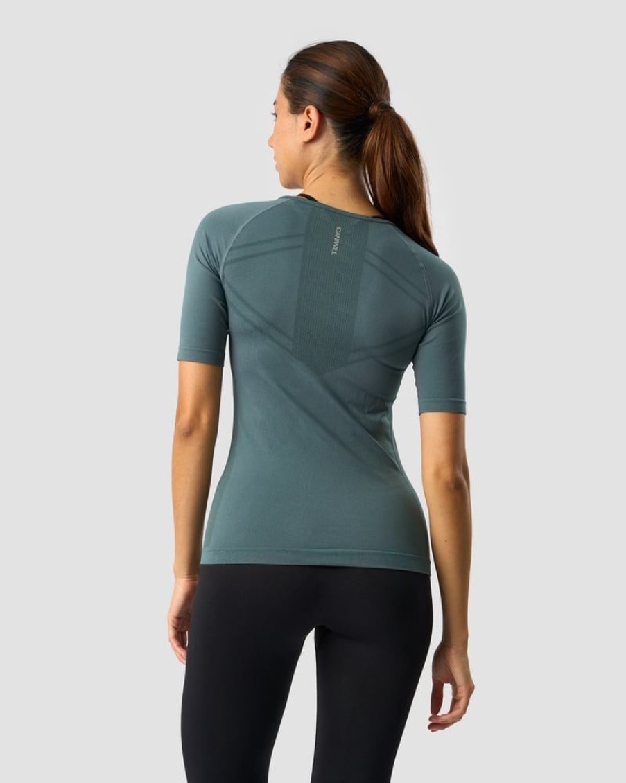 Damer ICIW Seamless Traeningstoj | Everyday Seamless T-Shirt Mid Sleeve Jungle Green