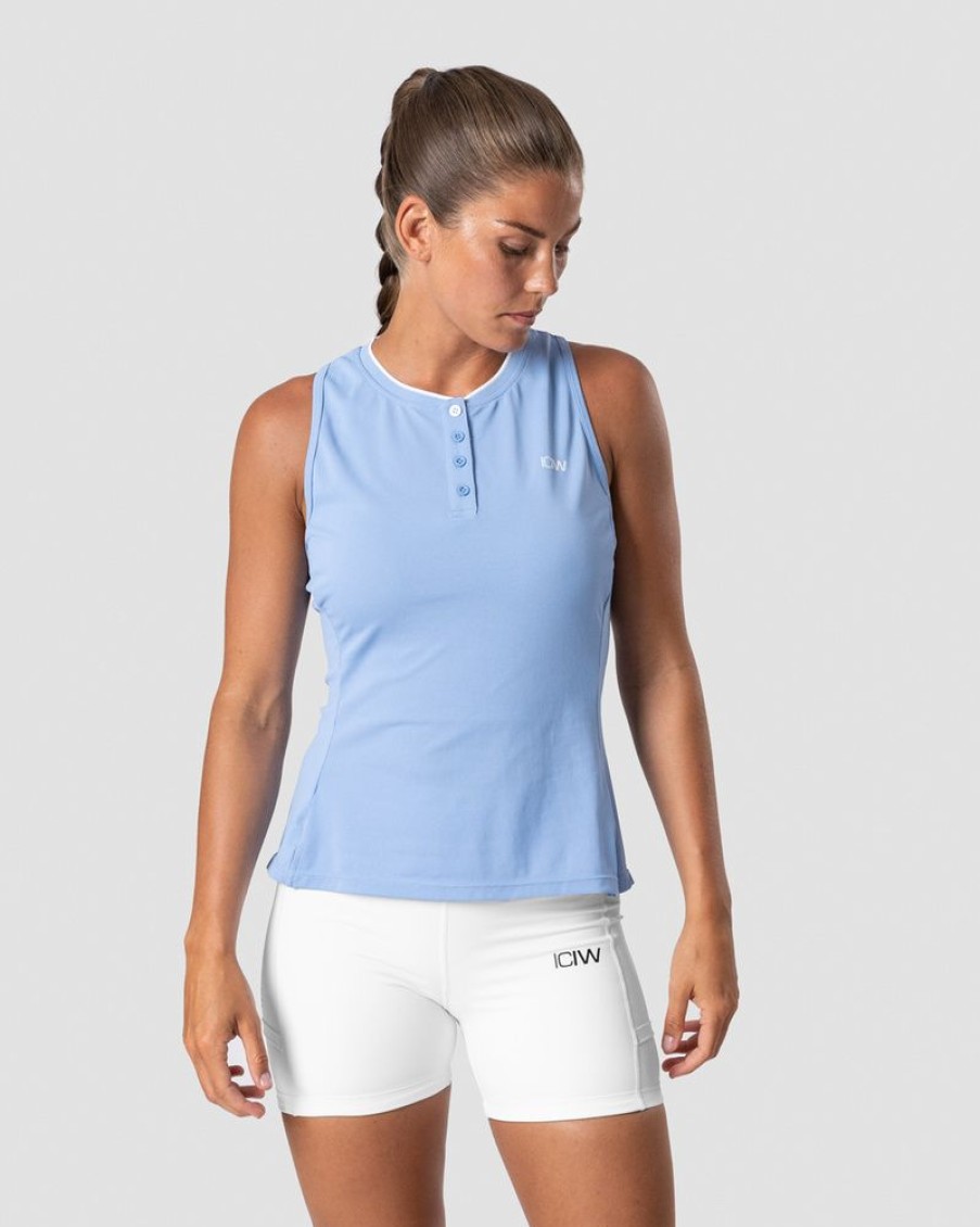 Damer ICIW Tanktops | Training Pique Tank Top Sky Blue