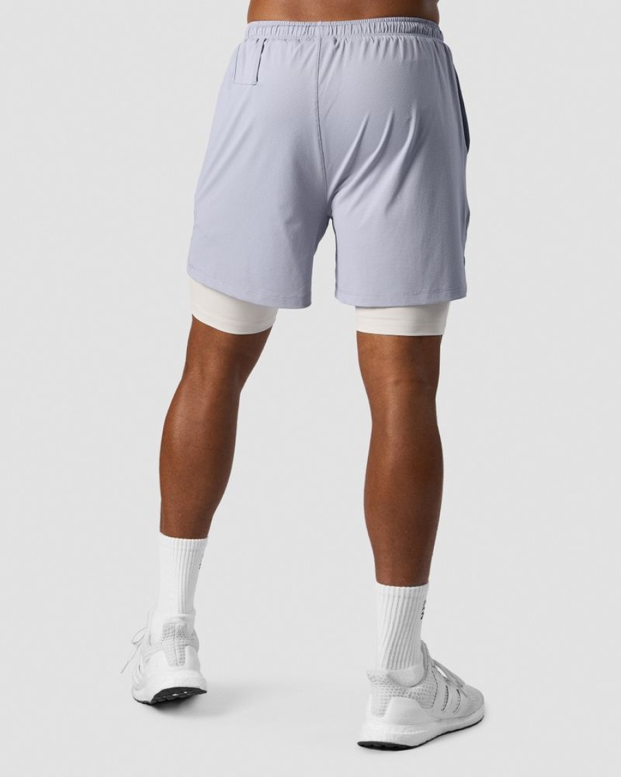 Herrer ICIW Shorts | Stride 2-In-1 Shorts Men Light Blue