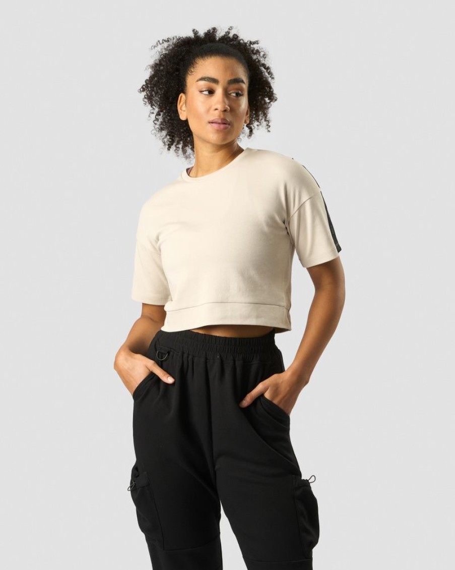 Damer ICIW T-Shirts | Stance Cropped T-Shirt Wmn Beige