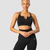 Damer ICIW Sports-Bh'Er | Ribbed Define Seamless Strappy Bra Black