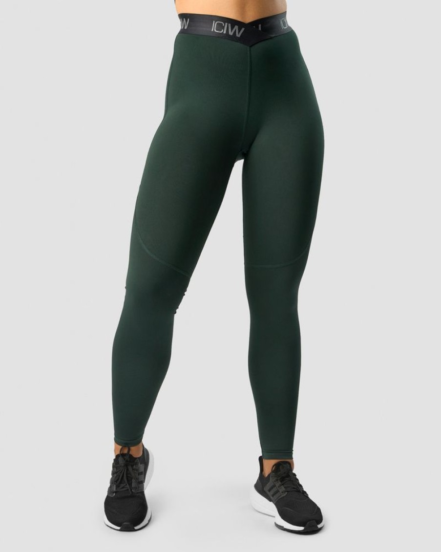 Damer ICIW Tights & Leggings | Ultimate Training V-Shape Tights Deep Green