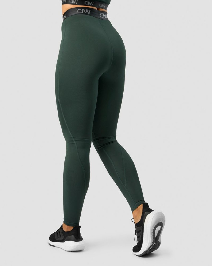 Damer ICIW Tights & Leggings | Ultimate Training V-Shape Tights Deep Green