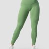 Damer ICIW Tights & Leggings | Ribbed Define Seamless Pocket Tights Light Green