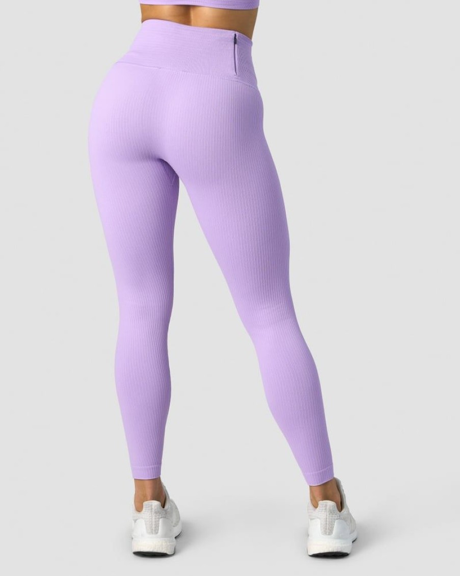 Damer ICIW Tights & Leggings | Ribbed Define Seamless Pocket Tights Lavender