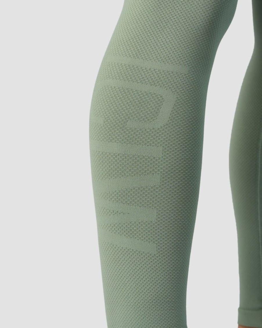 Damer ICIW Tights & Leggings | Define Seamless V-Shape Tights Light Sage Green