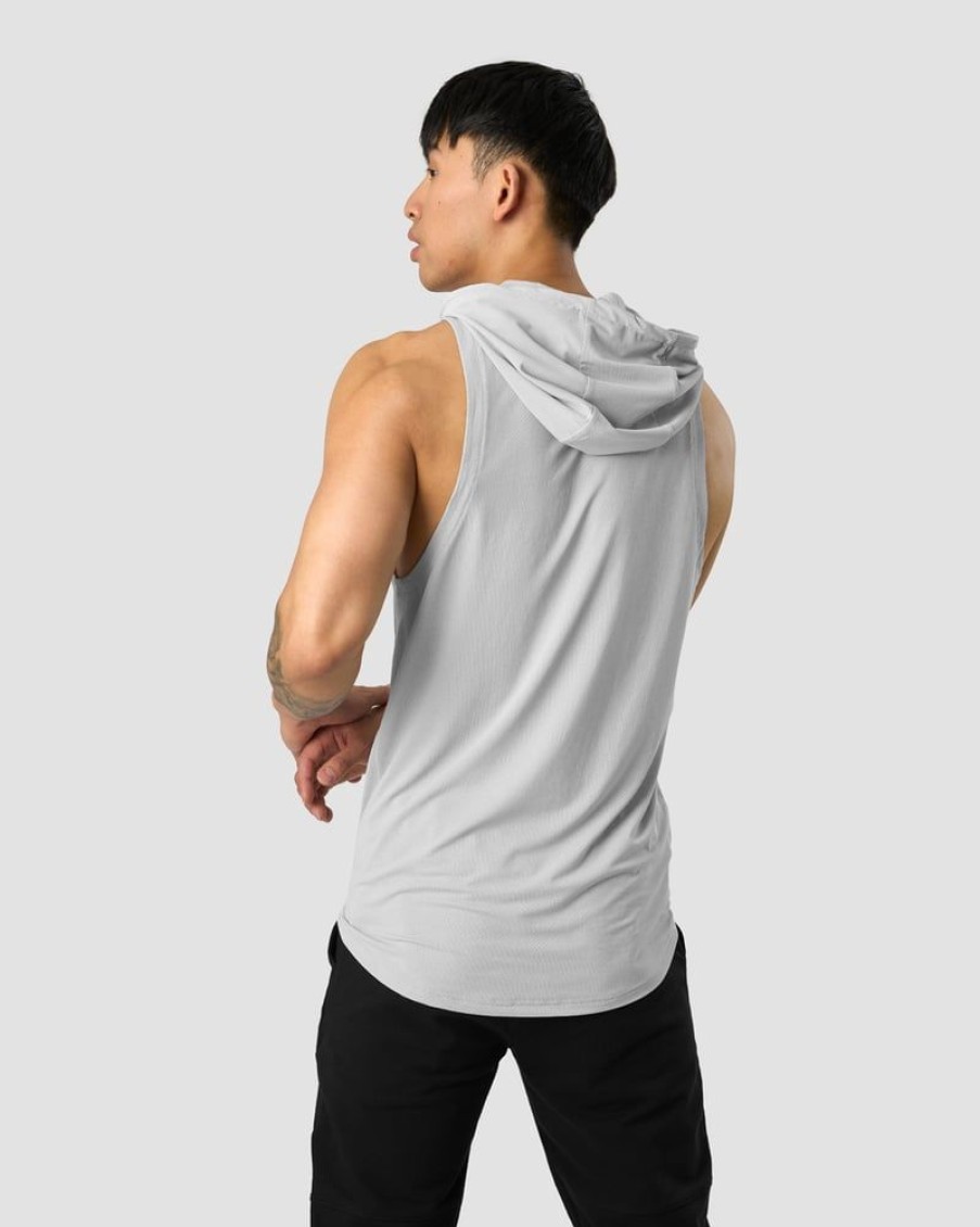 Herrer ICIW T-Shirts | Stride Sleeveless T-Shirt Hoodie Men Grey