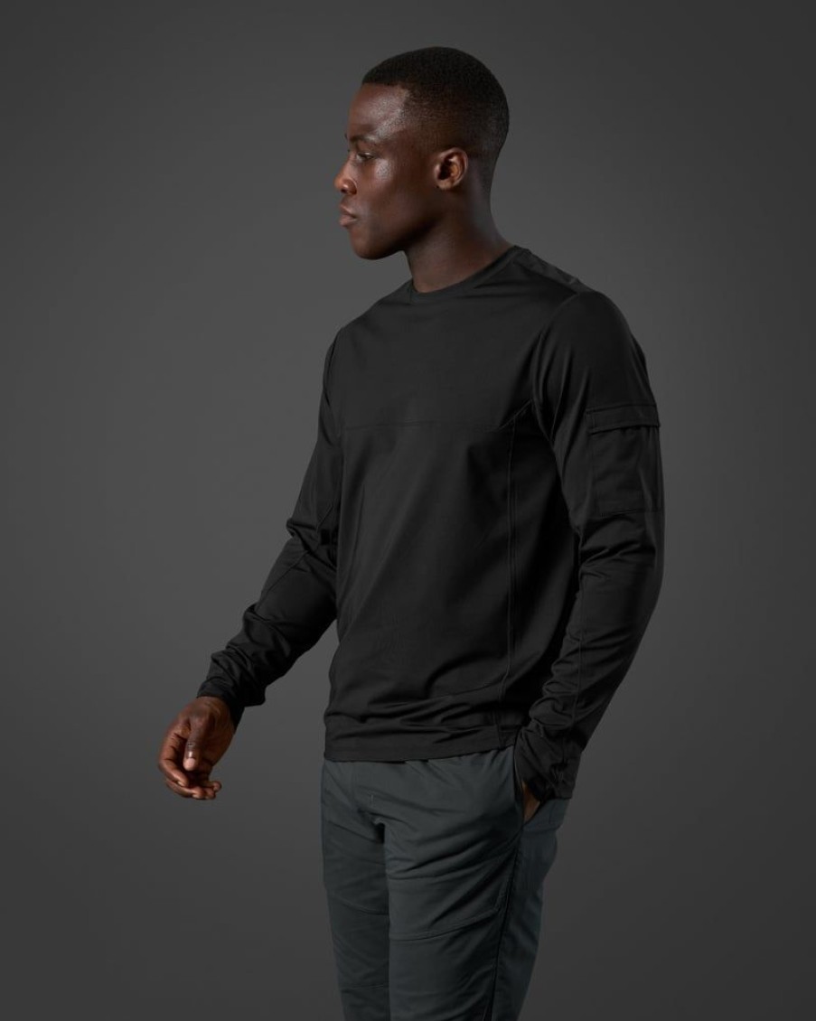 Herrer ICIW Langaermede Trojer | Reboot Long Sleeve Men Black