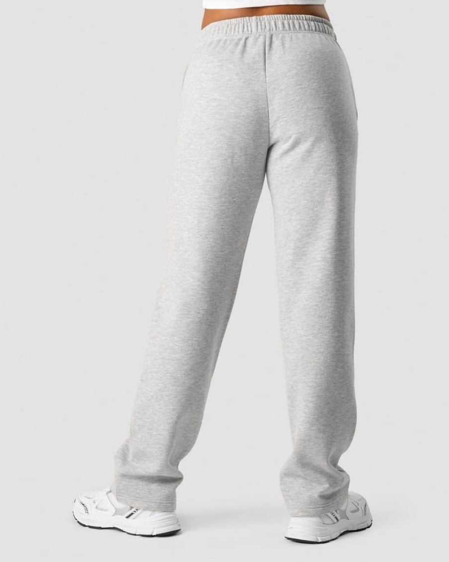 Damer ICIW Joggingbukser | Everyday Straight Leg Sweatpants Light Grey Melange