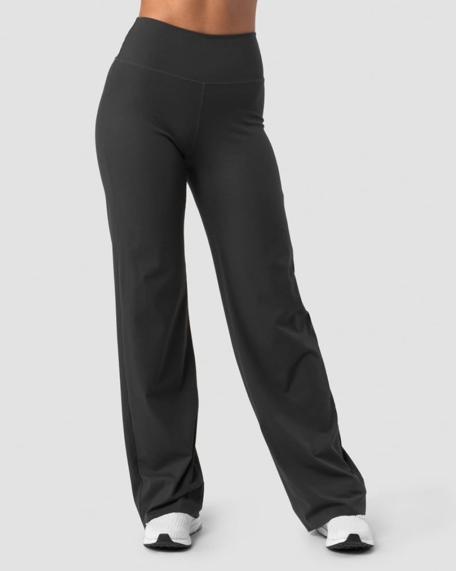 Damer ICIW Joggingbukser | Nimble Straight Leg Pants Dark Grey