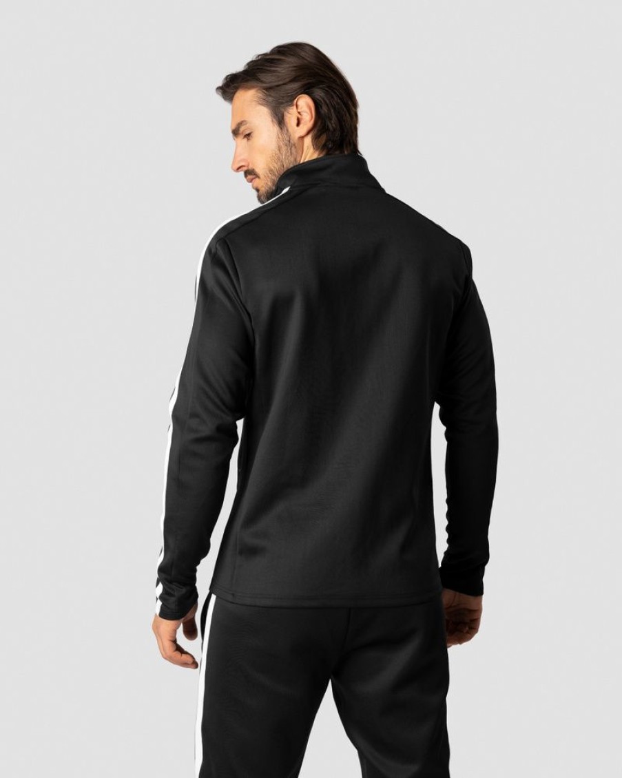 Herrer ICIW Langaermede Trojer | Track 1/4 Zip Jacket Black Men