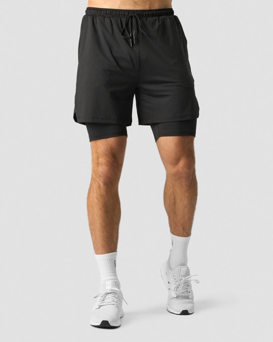 Herrer ICIW Shorts | Stride 2-In-1 Shorts Men Black