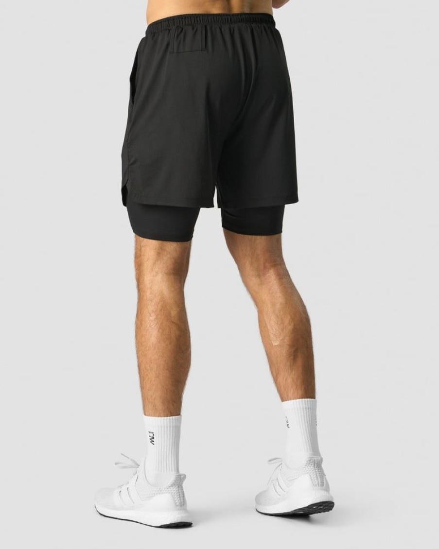 Herrer ICIW Shorts | Stride 2-In-1 Shorts Men Black