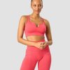 Damer ICIW Sports-Bh'Er | Ribbed Define Seamless Strappy Bra Coral Red