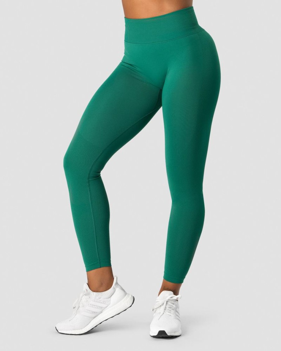 Damer ICIW Tights & Leggings | Define Seamless V-Shape Tights Winter Green