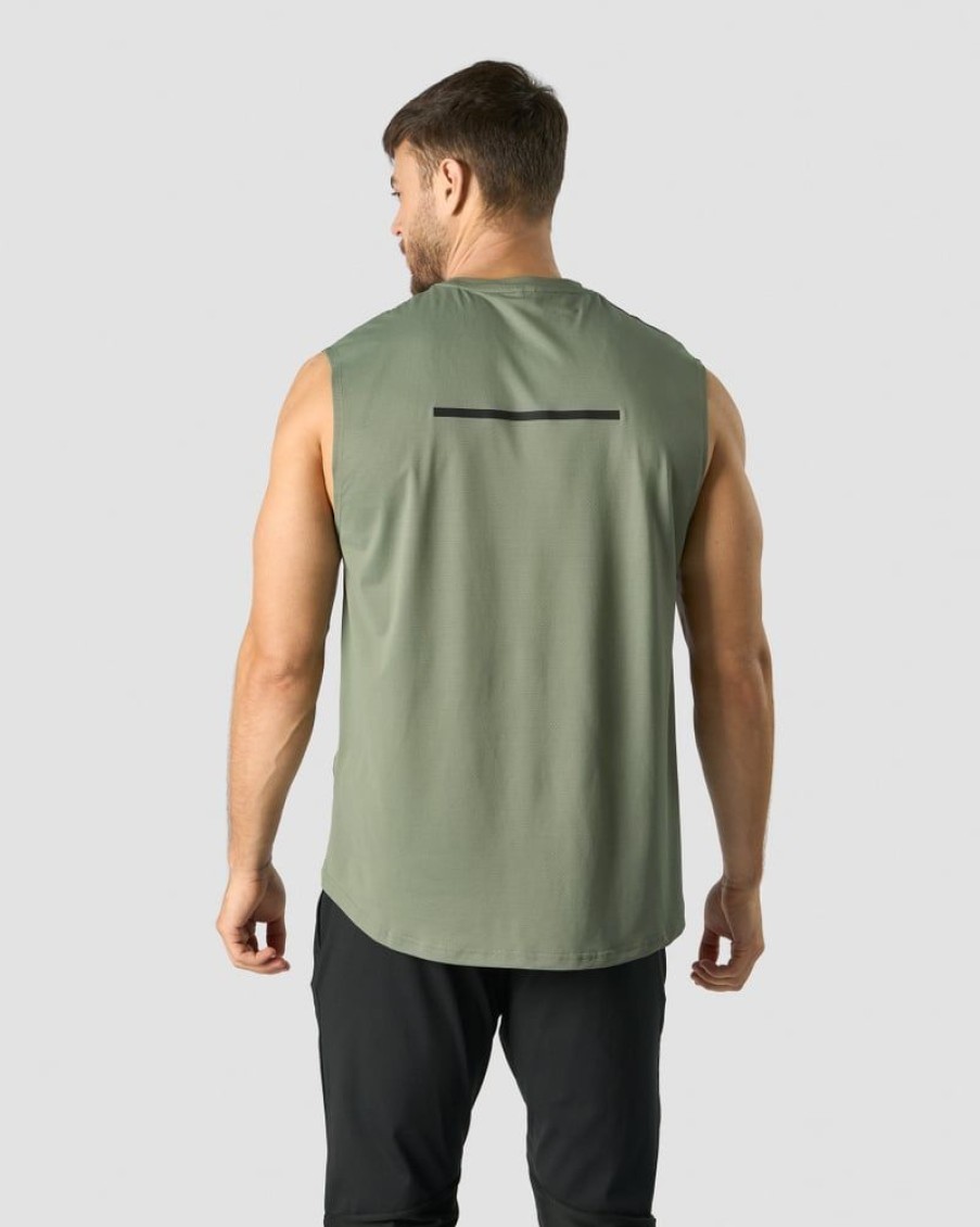 Herrer ICIW T-Shirts | Stride Sleeveless T-Shirt Men Sea Green