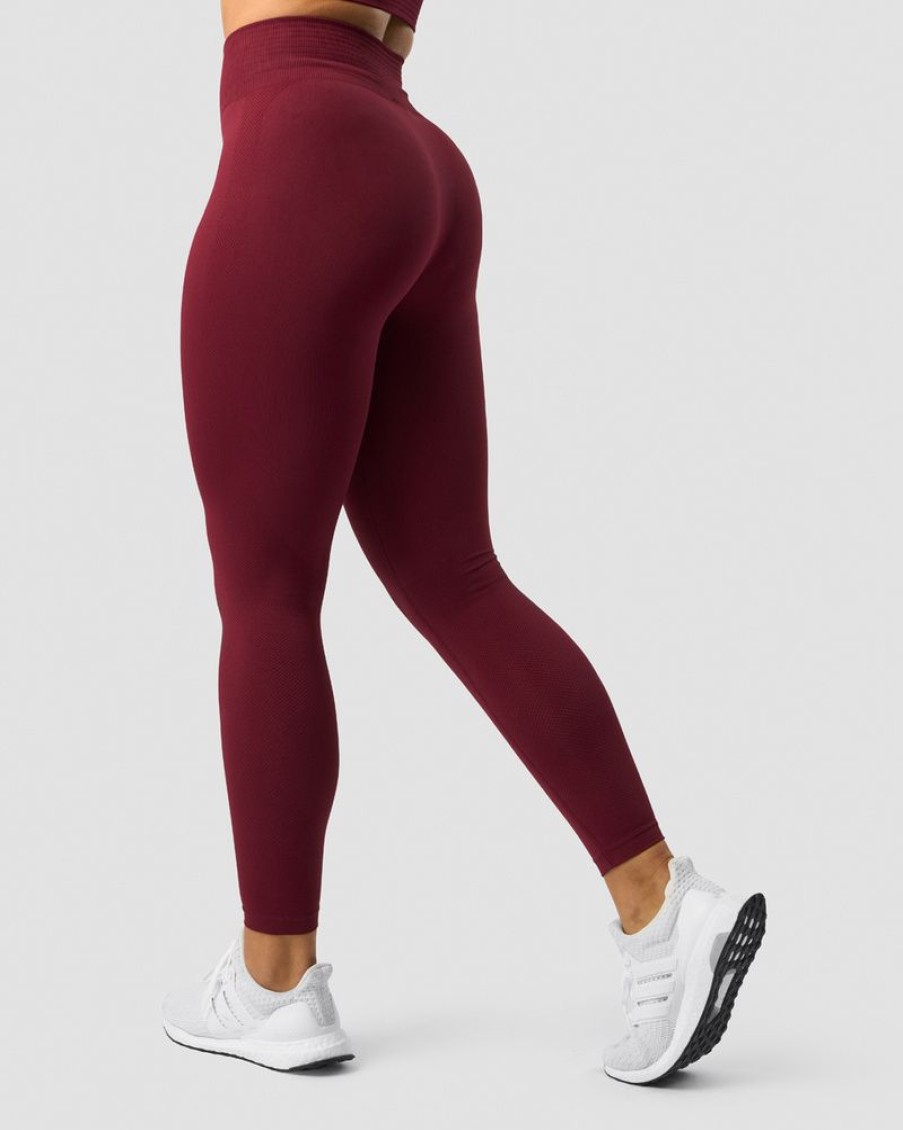 Damer ICIW Tights & Leggings | Define Seamless Tights Burgundy