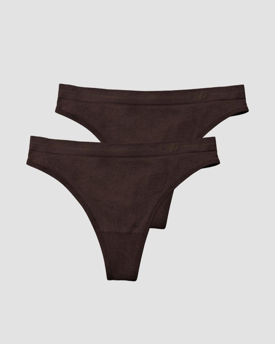 Damer ICIW Seamless Traeningstoj | Everyday Seamless Thong 2-Pack Moccha