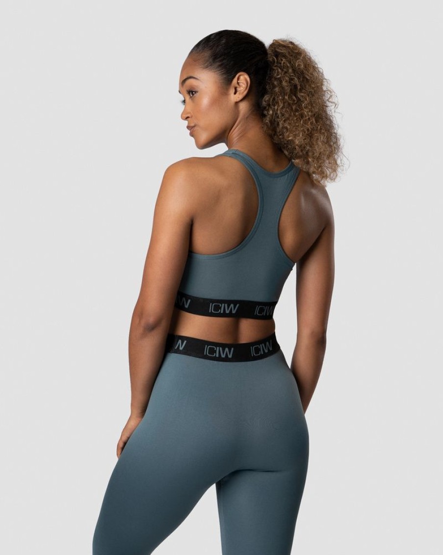 Damer ICIW Sports-Bh'Er | Define Seamless Logo Sports Bra Jungle Green/Black