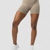 Damer ICIW Seamless Traeningstoj | Define Seamless Logo Shorts Taupe