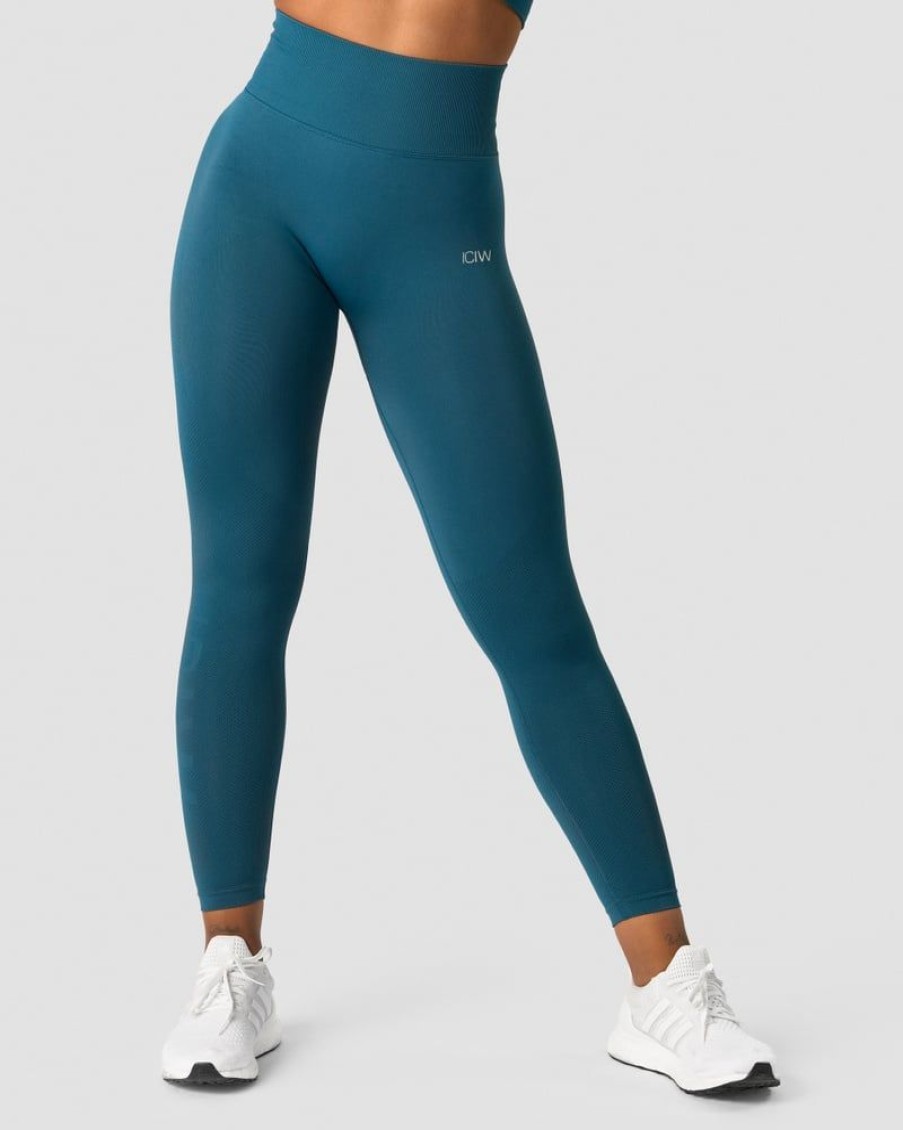 Damer ICIW Tights & Leggings | Define Seamless Scrunch Tights Dk Teal