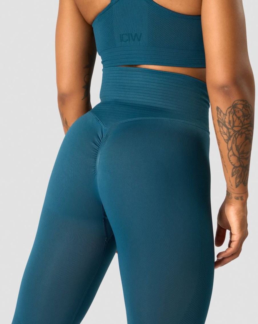 Damer ICIW Tights & Leggings | Define Seamless Scrunch Tights Dk Teal