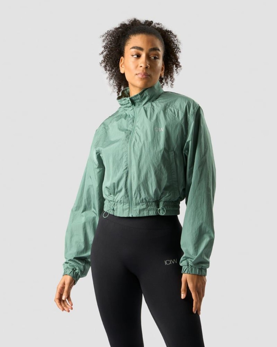 Damer ICIW Jakker & Veste | Mercury Cropped Jacket Aqua Green