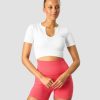 Damer ICIW Seamless Traeningstoj | Ribbed Define Seamless Cropped T-Shirt White