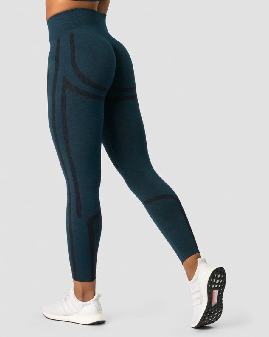 Damer ICIW Tights & Leggings | Rush Seamless Tights Dk Teal