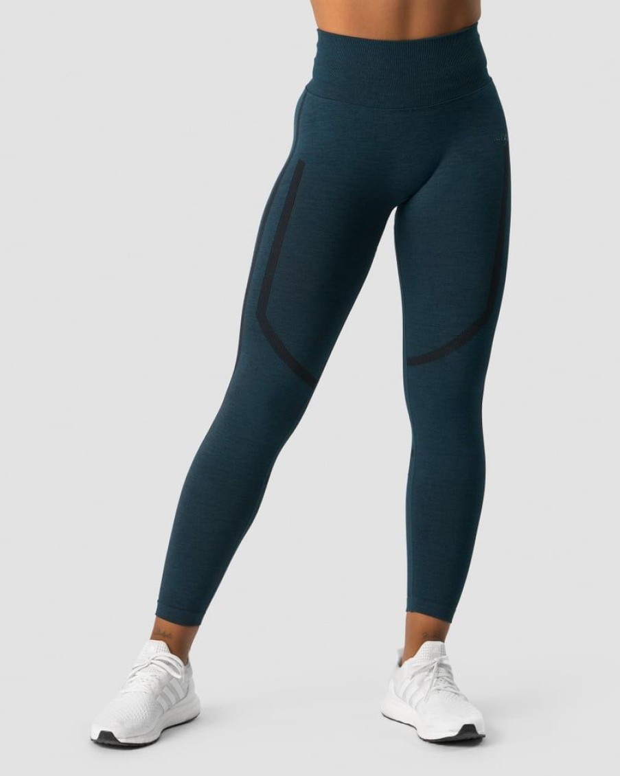 Damer ICIW Tights & Leggings | Rush Seamless Tights Dk Teal