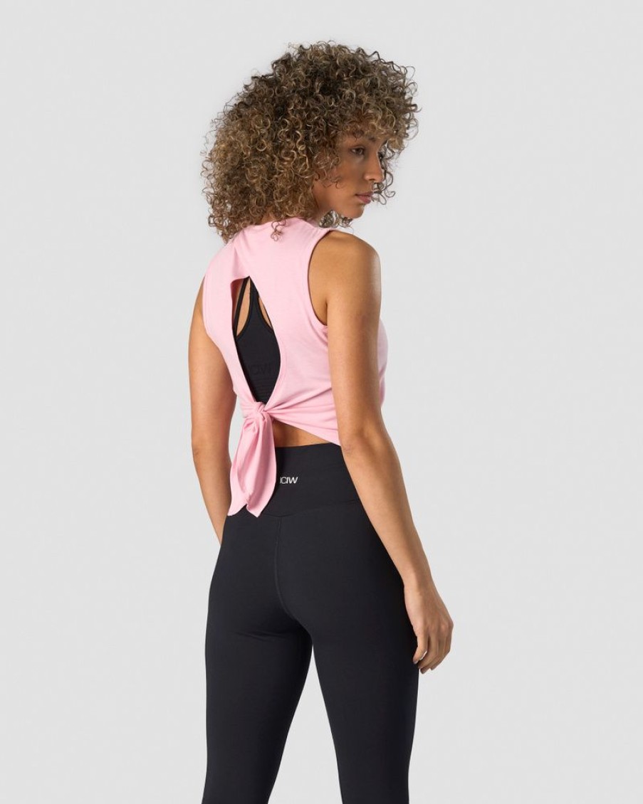 Damer ICIW Tanktops | Open Back Tank Top Pink